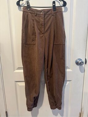 HALARA Brown Corduroy Utility Jogger Pants
